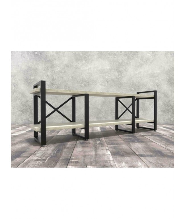 Тумба під ТВ Айсберг 160 чорний/білий MSMLOFT