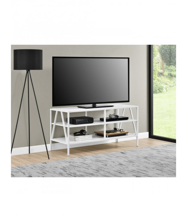 Тумба під телевізор MSMLOFT 120 см — металева, 3 полиці