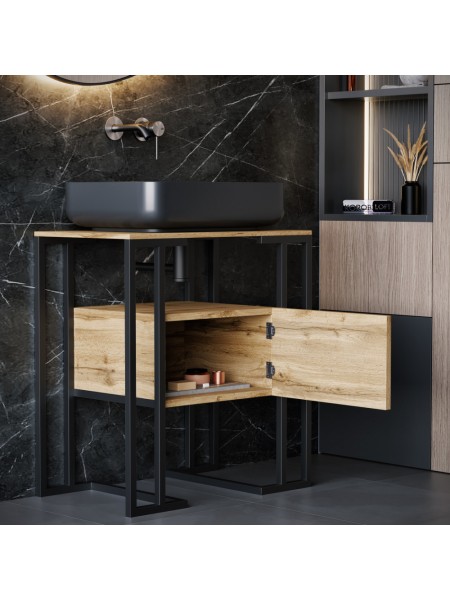 Консоль-тумба під умивальник у ванну кімнату в стилі лофт