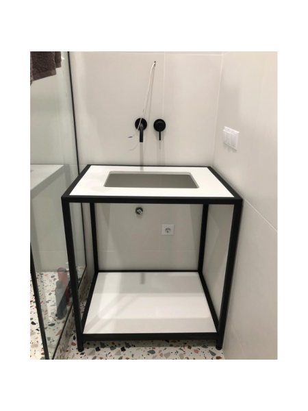 Тумба без дверей під раковину із ЛДСП у стилі лофт 750х850х600 мм