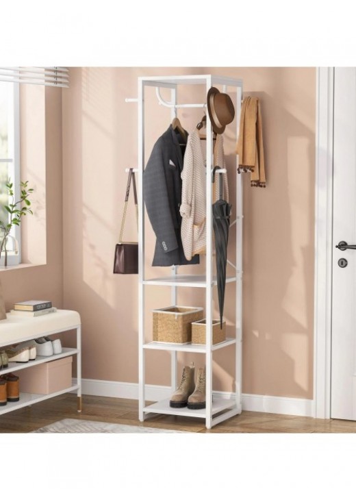 Вішалка для одягу з 4 полицями і 8 гачками