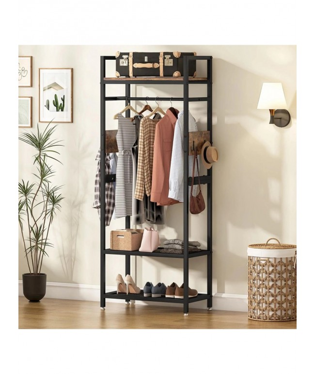 Вішалка-стійка для передпокою з полицями