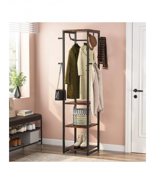 Вішалка для одягу з 4 полицями і 8 гачками