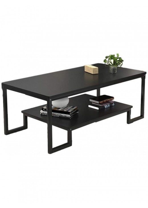 Журнальний столик у стилі MSMLOFT  із полицею каркас металевий