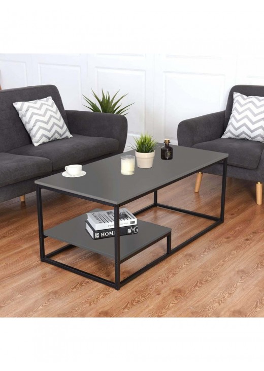 Журнальний столик у стилі MSMLOFT із полицею каркас металевий Журнальний столик у стилі MSMLOFT із полицею каркас металевий