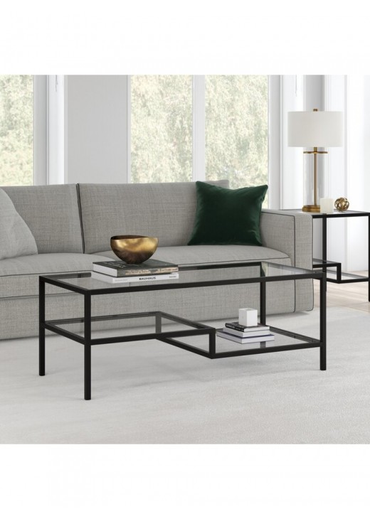 Журнальний столик у стилі MSMLOFT із полицями