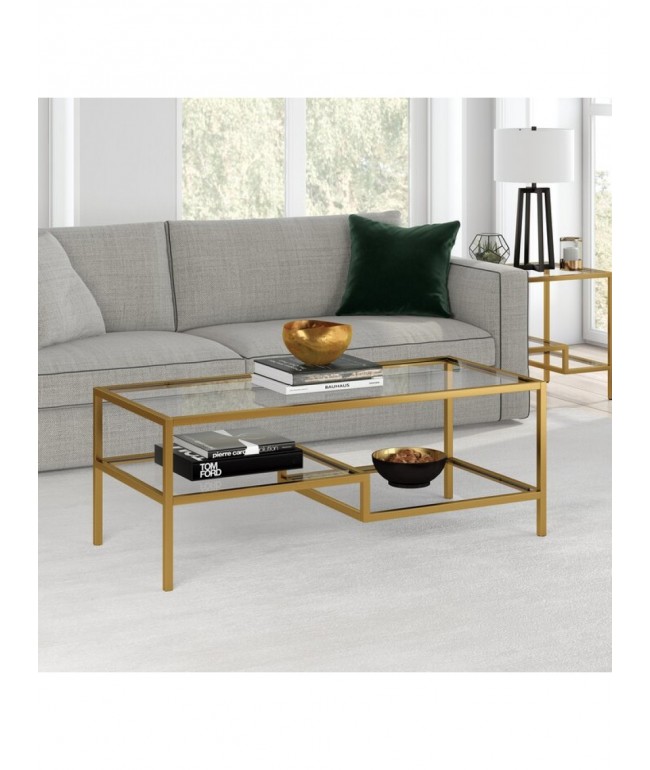 Журнальний столик Leobert Madison  із скляними полицями