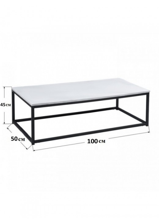 Журнальний столик у стилі MSMLOFT, каркас металевий