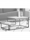 Журнальний столик у стилі MSMLOFT, металевий