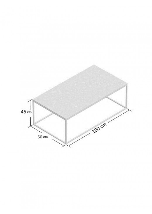 Журнальний столик у стилі MSMLOFT, металевий каркас