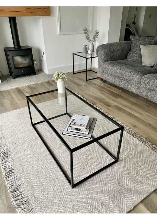 Журнальний стіл Nesting зі скла та металу Журнальний стіл Nesting зі скла та металу