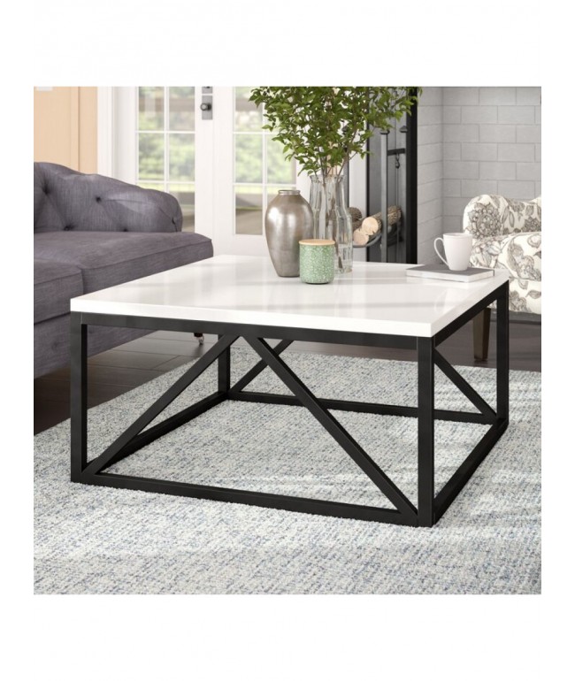 Журнальний/кавовий столик MSMLOFT, металевий, 90×90×45 см