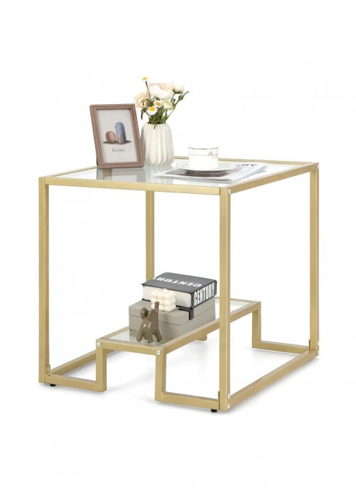 Квадратний столик, металевий каркас Costway 22 Квадратний столик, металевий каркас Costway 22