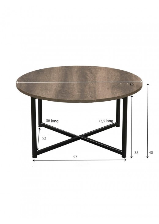 Круглий журнальний столик для домашнього вжитку