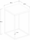 Приставний журнальний столик у стилі MSMLOFT