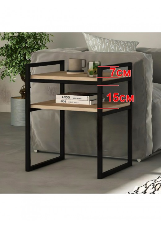 Приставний столик у стилі MSMLOFT, каркас металевий Приставний столик у стилі MSMLOFT, каркас металевий