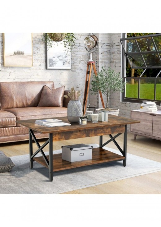 Журнальний столик 2-ярусний із полицею