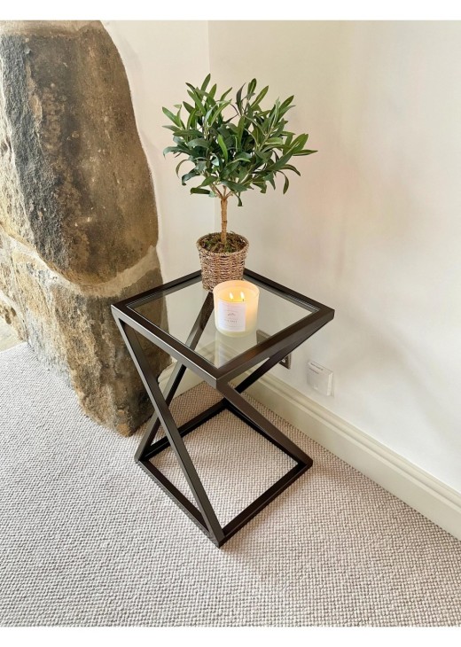 Столик зі скла, бронзовий Столик зі скла, бронзовий