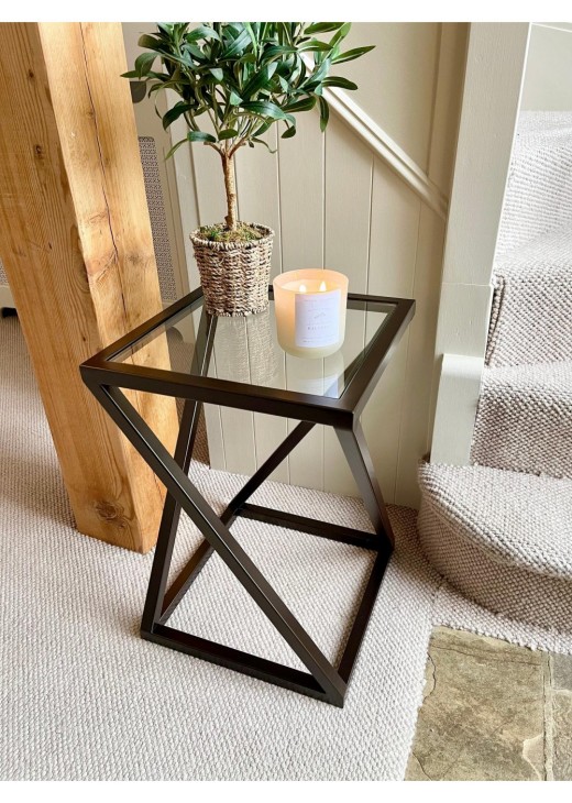 Столик зі скла, бронзовий Столик зі скла, бронзовий