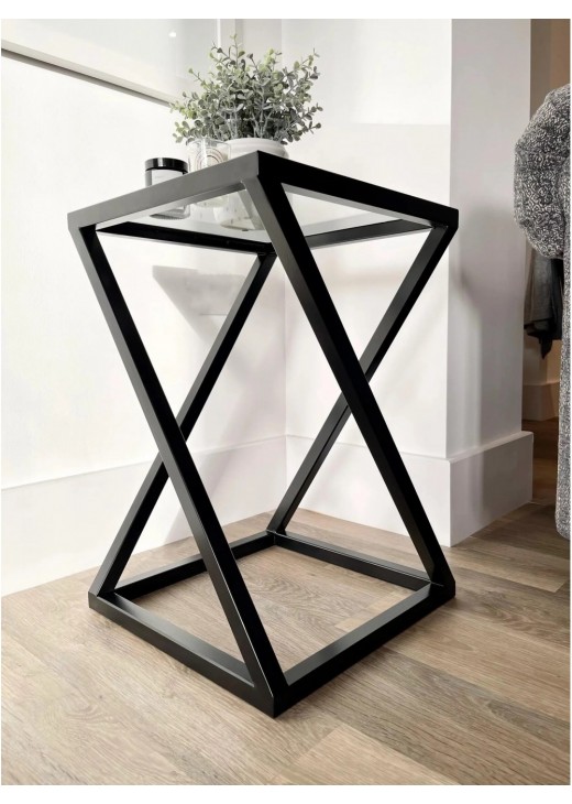 Столик зі скла, чорний Столик зі скла, чорний