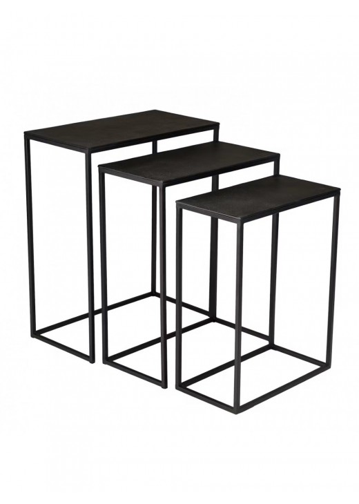 Чорні металеві журнальні столики ZALA (комплект з 3 шт.) Чорні металеві журнальні столики ZALA (комплект з 3 шт.)