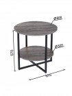 Журнальний столик D-60 Loft Design MSMLOFT