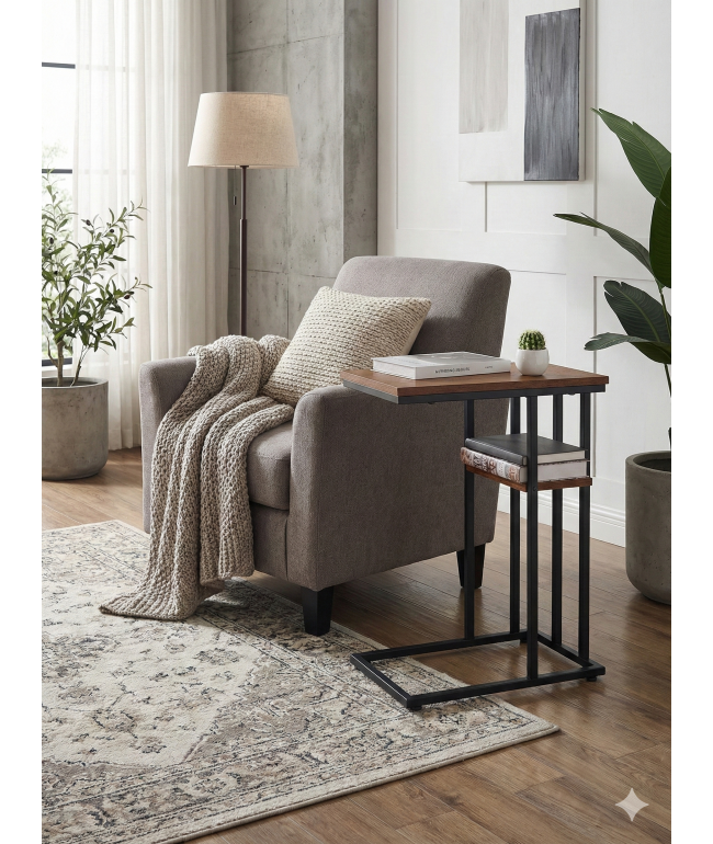 Приставний столик Leobert C-подібний (для ноутбука та кави)