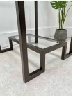 Журнальний столик Hudson Glass металевий, бронзовий