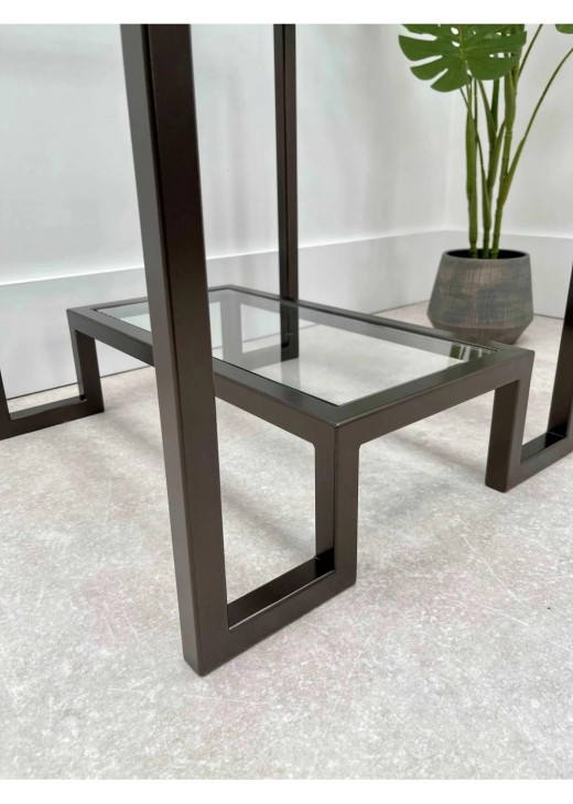 Журнальний столик Hudson Glass , бронзовий