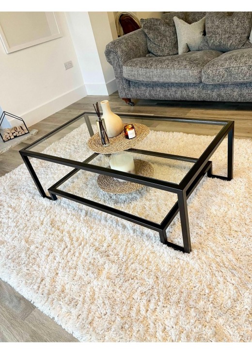 Журнальний столик Hudson Glass , чорний Журнальний столик Hudson Glass , чорний