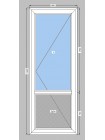 Дверь балконная металлопластиковая 2150х850 профиль LIDER
