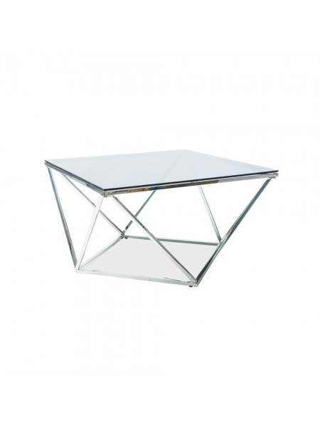 Журнальний стіл Silver A 80х80 Димчастий/Срібний MSMLOFT