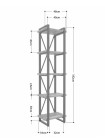 Стеллаж Айсберг Лофт 40х182-2 белый/дуб ватан MSMLOFT