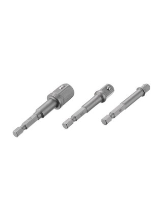 Набір перехідник з Hex 1/4" на квадрат 1/4", 3/8", 1/2" під шурупокрут, CR-V INTERTOOL VT-0235