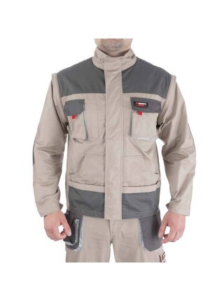 Куртка робоча 2 в 1, 100% бавовна, щільність 180 г / м2, L INTERTOOL SP-3033