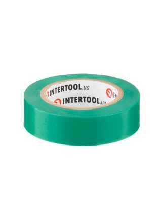 Стрічка ізоляційна, 17 мм * 10 м * 0,15 мм, зелена INTERTOOL IT-0031