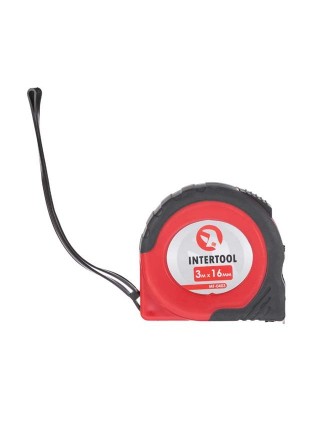 Рулетка з фіксатором 3м x 16мм INTERTOOL MT-0403