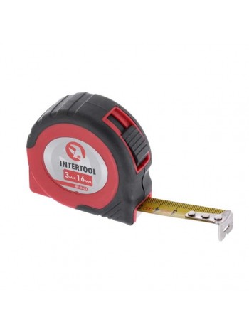 Рулетка з фіксатором 3м x 16мм INTERTOOL MT-0403