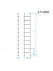 Драбина з алюмінію, приставна, 10 східців, 2,84 м INTERTOOL LT-0110