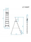 Стрем'янка з алюмінію, 7 сходинок, висота до платформи - 1500 мм INTERTOOL LT-1007