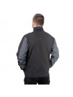 Куртка SOFTSHELL темно сіро-чорна, тришарова, тканина - стрейч 300 GSM 100D, з водо- і вітрозахистом, розмір XL INTERTOOL SP-3134