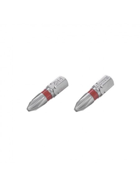 Комплект викруткових насадок PH2 1/4" * 25 мм, S2, уп. 2 од., STORM INTERTOOL VT-0218