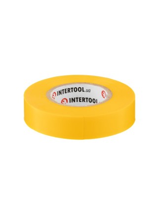 Стрічка ізоляційна 0.15мм*17мм*20м жовта INTERTOOL IT-0052