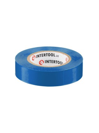 Стрічка ізоляційна, 17 мм * 15 м * 0.15 мм, синя  INTERTOOL IT-0015