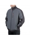 Куртка SOFTSHELL темно сіро-чорна, тришарова, тканина - стрейч 300 GSM 100D, з водо- і вітрозахистом, розмір XXXL INTERTOOL SP-3136