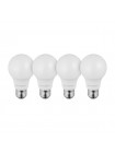 Лампи світлодіодні, набір 4 од. LL-0014, LED A60, E27, 10 Вт, 150-300 В, 4000 K, 30000 г, гарантія 3 роки INTERTOOL LL-4014