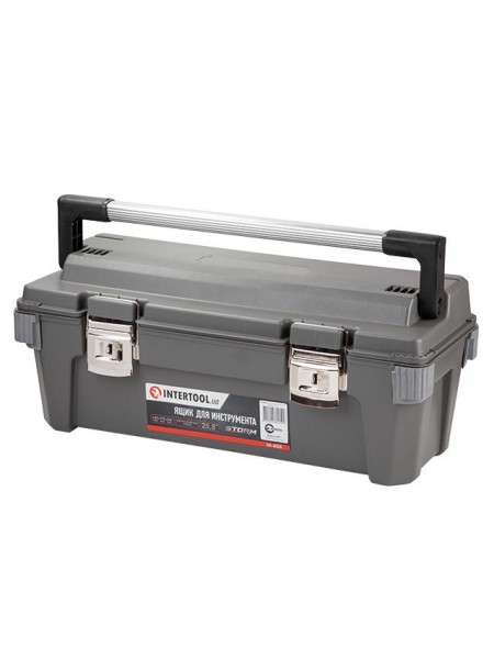 Ящик для інструментів з металевими замками 25.5" 650*275*265 мм INTERTOOL BX-6025