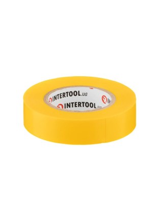 Стрічка ізоляційна, 17 мм * 15 м * 0.15 мм, жовта INTERTOOL IT-0042