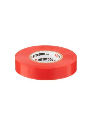 Стрічка ізоляційна, 17 мм * 25 м * 0.15 мм, червона INTERTOOL IT-0060