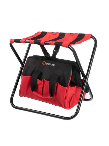 Складаний стілець з сумкою, універсальний до 90 кг, 420*310*360 мм INTERTOOL BX-9006